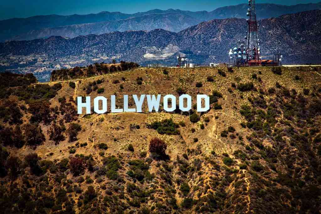 Hollywood sign in Hollywood hills 